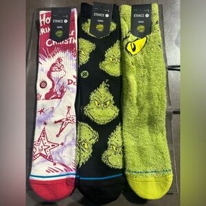 Stance Grinch collection socks size large